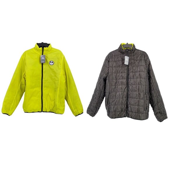 Disney Nightmare Before Christmas Jack Skellington Reversible Puffer Jacket Mens - Picture 2 of 6